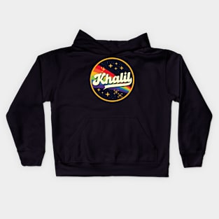 Khalil // Rainbow In Space Vintage Style Kids Hoodie